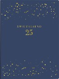 rido/idé 7013603025 Taschenkalender Young Line Mini (2025) "Starry Night"| 2 Seiten = 1 Woche| A6| 160 Seiten| Kunstleder-Einband| dunkelblau - 