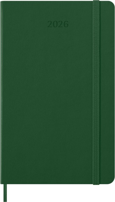Moleskine 12 Monate Wochen Notizkalender 2026, Large/A5, 1 Wo = 1 Seite, rechts linierte Seite, Fester Einband, Myrtengrün - 
