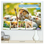 Cover-Bild zum Titel 'Hamsterhausen - Ein Hamster und seine tierischen Freunde (hochwertiger Premium Wandkalender 2026 DIN A2 quer), Kunstdruck in Hochglanz' von 'Fred Schimak'