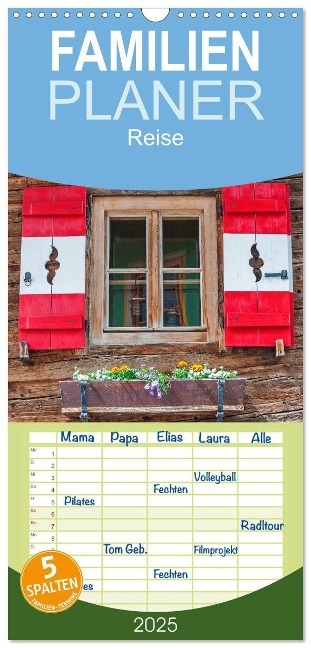 Familienplaner 2025 - Österreich Rundreise mit 5 Spalten (Wandkalender, 21 x 45 cm) CALVENDO - Martin Ristl