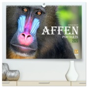 AFFENPORTRÄTS (hochwertiger Premium Wandkalender 2026 DIN A2 quer), Kunstdruck in Hochglanz - Matthias Besant