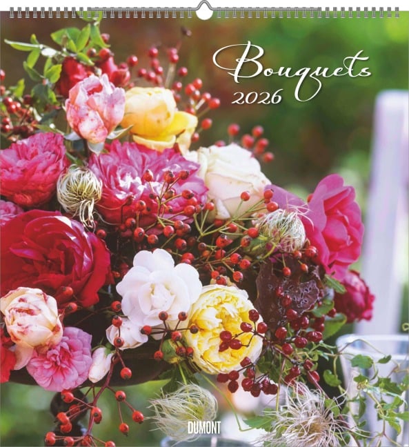 Bouquets 2026 - Foto-Kalender - Wand-Kalender - 45x48 - Blumen-Kalender - 