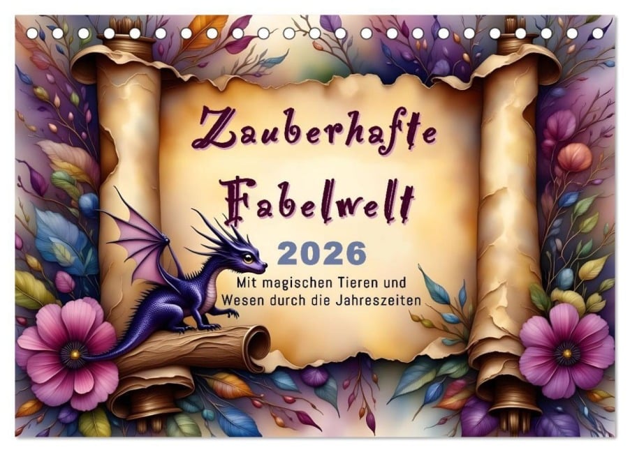 Zauberhafte Fabelwelt (Tischkalender 2026 DIN A5 quer), CALVENDO Monatskalender - Liam Blue