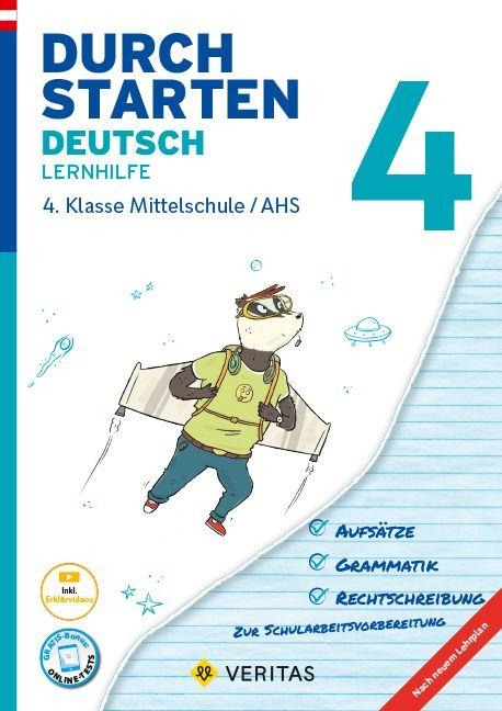 Durchstarten  4. Klasse - Deutsch Mittelschule/AHS - Lernhilfe mit herausnehmbares Lösungsheft - Jutta Hofer, Vera Igler