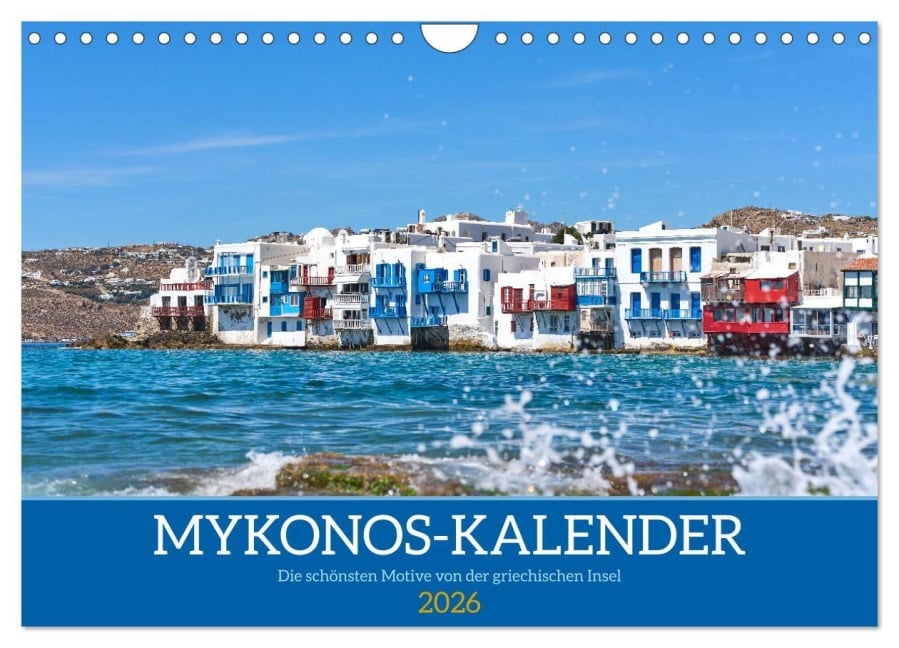 Griechenland - Mykonos Kalender (Wandkalender 2026 DIN A4 quer), CALVENDO Monatskalender - Michael Bihlmayer - Bihlmayer-MEDIA