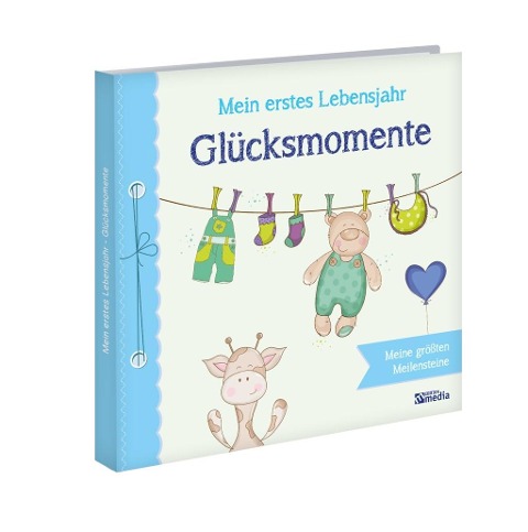 Babyalbum: Mein erstes Lebensjahr - Glücksmomente. Blau - 