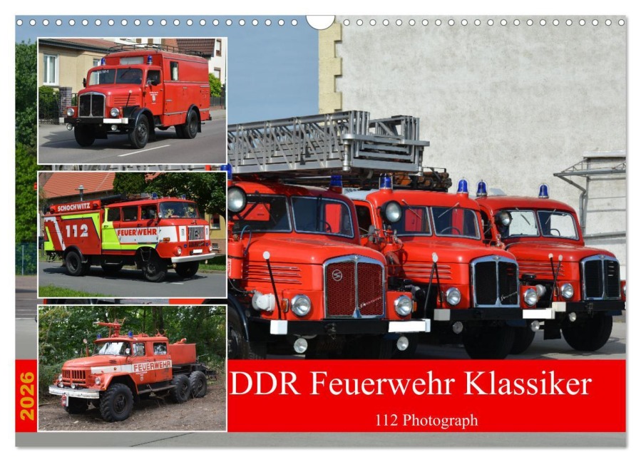DDR Feuerwehr Klassiker (Wandkalender 2026 DIN A3 quer), CALVENDO Monatskalender - Sven Kläser