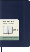 Cover-Bild zum Titel 'Moleskine 18 Monate Wochen Notizkalender 2026/2027, Pocket/A6, 1 Wo = 1 Seite, rechts linierte Seite, Weicher Einband, Saphir' von ''