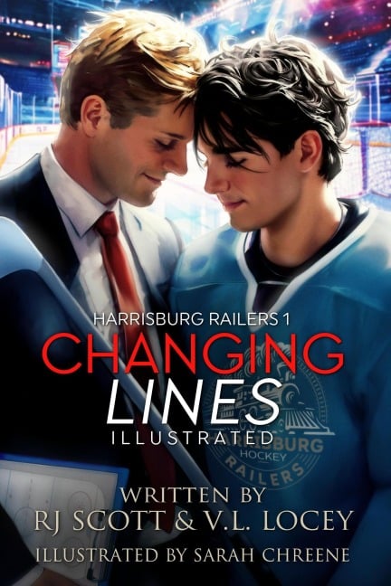 Changing Lines Illustrated Edition (Harrisburg Railers, #1.5) - Rj Scott, V. L. Locey