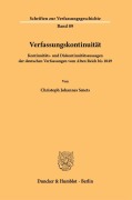 Cover-Bild zum Titel 'Verfassungskontinuität' von 'Christoph Johannes Smets'