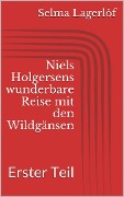 Cover-Bild zum Titel 'Niels Holgersens wunderbare Reise mit den Wildgänsen - Erster Teil' von 'Selma Lagerlöf'