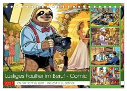 Cover-Bild zum Titel 'Lustiges Faultier im Beruf - Comic (Tischkalender 2027 DIN A5 quer), CALVENDO Monatskalender' von 'Torsten Irmer'