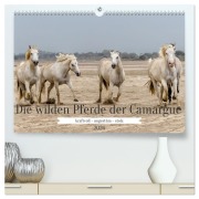 Cover-Bild zum Titel 'Die wilden Pferde der Camargue (hochwertiger Premium Wandkalender 2026 DIN A2 quer), Kunstdruck in Hochglanz' von 'Brigitte Dürr'