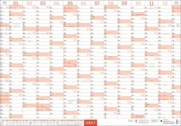 Cover-Bild zum Titel 'Mega-Posterplaner, rot 2027' von ''