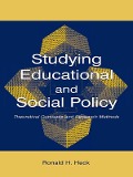 Cover-Bild zum Titel 'Studying Educational and Social Policy' von 'Ronald H. Heck'