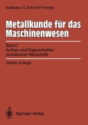 Cover-Bild zum Titel 'Metallkunde für das Maschinenwesen' von 'Karlheinz G. Schmitt-Thomas'
