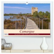 Cover-Bild zum Titel 'Camargue - Im Land der weißen Pferde und schwarzen Stiere (hochwertiger Premium Wandkalender 2026 DIN A2 quer), Kunstdruck in Hochglanz' von 'LianeM LianeM'