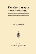 Cover-Bild zum Titel 'Psychotherapie - eine Wissenschaft!' von 'J. Meinertz'