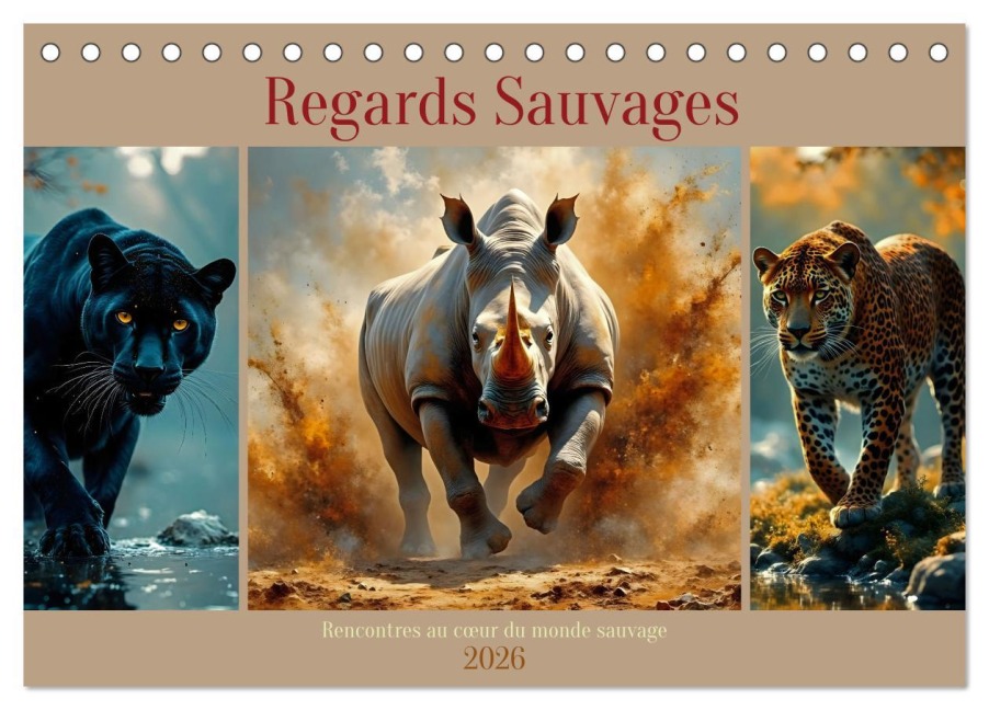 Regards Sauvages - Rencontres au c¿ur du monde sauvage (Calendrier de bureau 2026 DIN A5 vertical), CALVENDO calendrier mensuel - Babett Paul - Babetts Bildergalerie