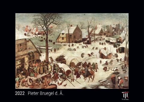 Pieter Bruegel d. Ä. 2022 - Black Edition - Timokrates Kalender, Wandkalender, Bildkalender - DIN A3 (42 x 30 cm) - 