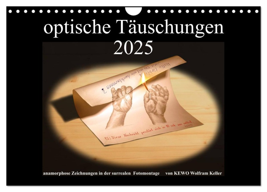optische Täuschungen 2025 (Wandkalender 2025 DIN A4 quer), CALVENDO Monatskalender - Kewo Wolfram Keller