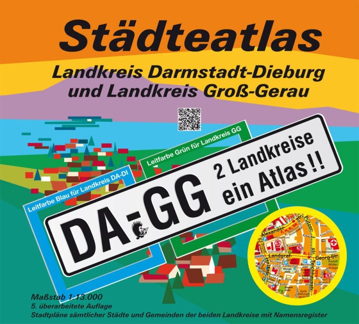 Städteatlas Landkreis Darmstadt-Dieburg und Landkreis Groß-Gerau 1:13 000 - Michael Messer