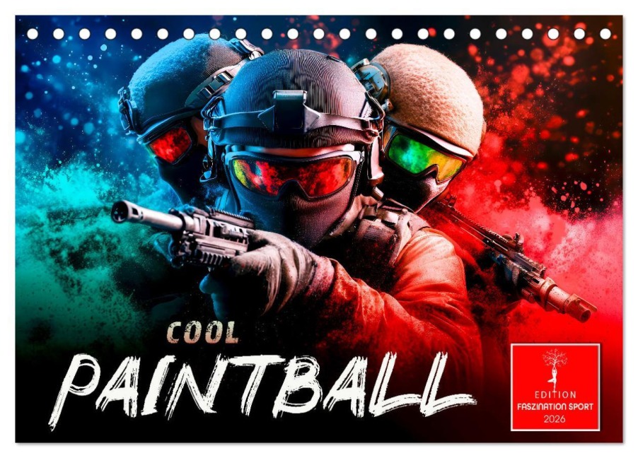 Paintball cool (Tischkalender 2026 DIN A5 quer), CALVENDO Monatskalender - Peter Roder