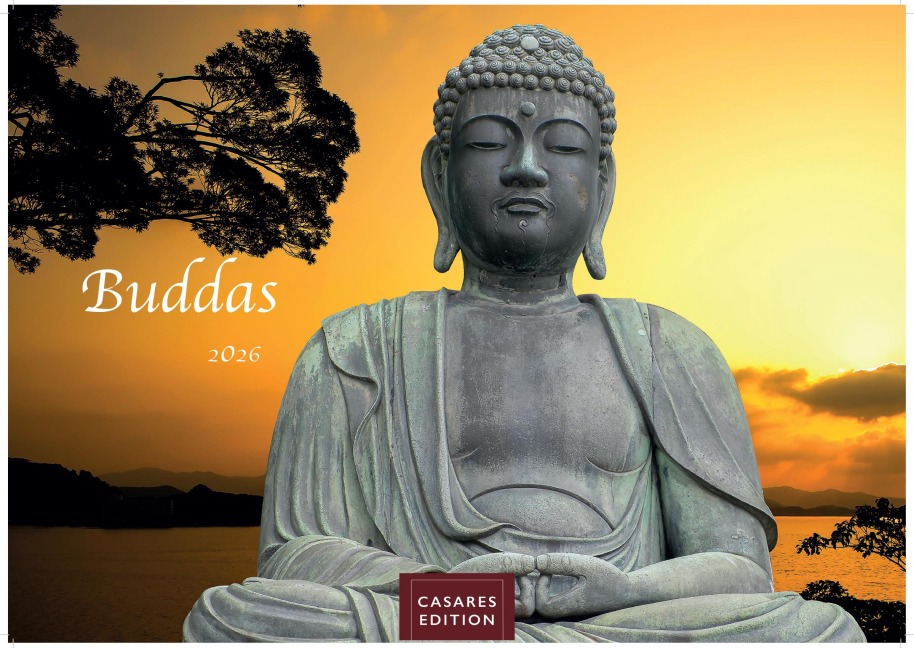Buddhas Kalender 2026 - Wandkalender | Fotokalender Asien 24x35cm -Spirituelle Abbildungen Buddhas | Perfekt für Meditation & Raumdekoration - 
