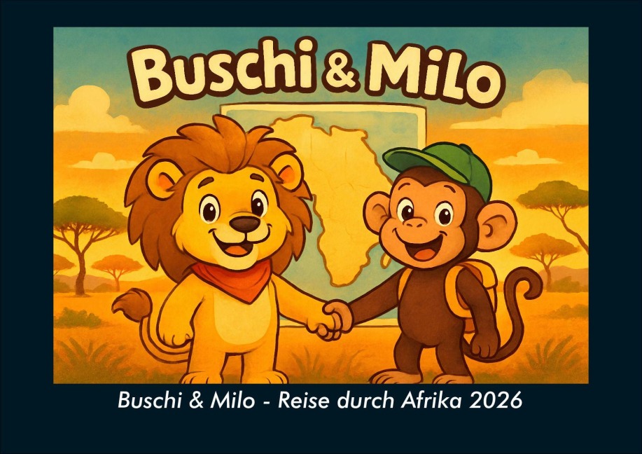 Buschi & Milo - Reise durch Afrika 2026 Fotokalender DIN A4 - Kevin Heber, Tobias Schmitt