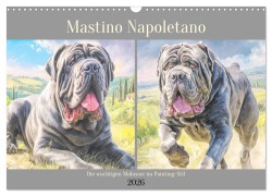 Mastino Napoletano. Die wuchtigen Molosser im Painting-Stil (Wandkalender 2026 DIN A3 quer), CALVENDO Monatskalender - Rose Hurley