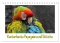 Kunterbunte Papageien und Sittiche (Tischkalender 2024 DIN A5 quer), CALVENDO Monatskalender - Angelika Beuck
