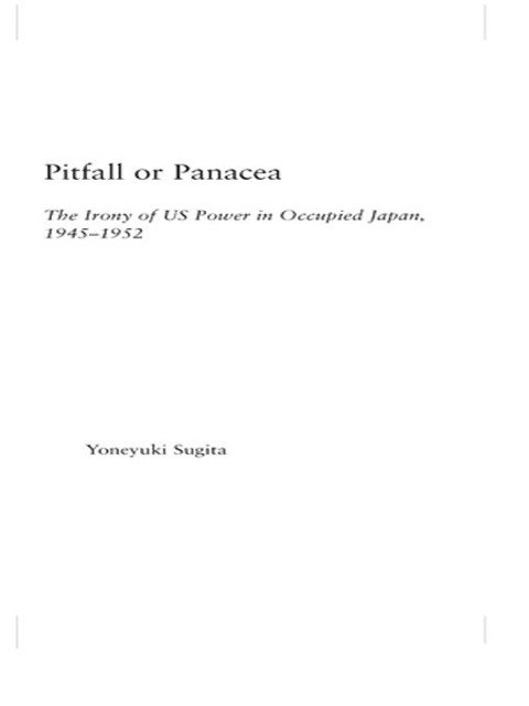 Pitfall or Panacea - Yoneyuki Sugita