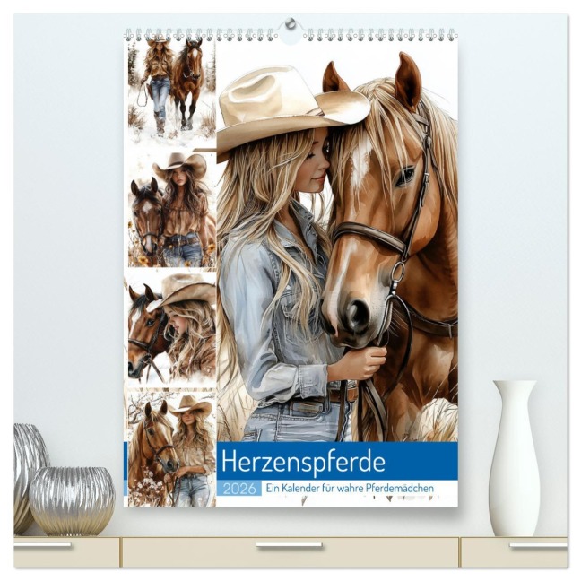 Herzenspferde (hochwertiger Premium Wandkalender 2026 DIN A2 hoch), Kunstdruck in Hochglanz - Steffen Gierok-Latniak