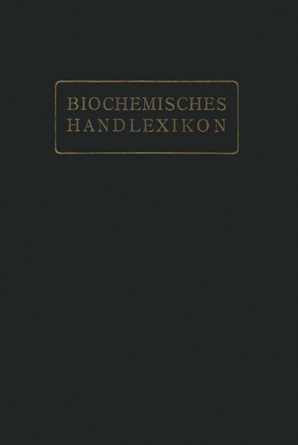Biochemisches Handlexikon - Géza Zemplén