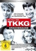 Cover-Bild zum Titel 'Ein Fall für TKKG - Drachenauge' von 'Inka-Maria Kalmuczak, Rolf Kalmuczak, Fritz Muschler, Bernie Paul'