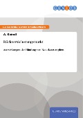 Cover-Bild zum Titel 'Rückversicherungsmarkt' von 'A. Kaindl'