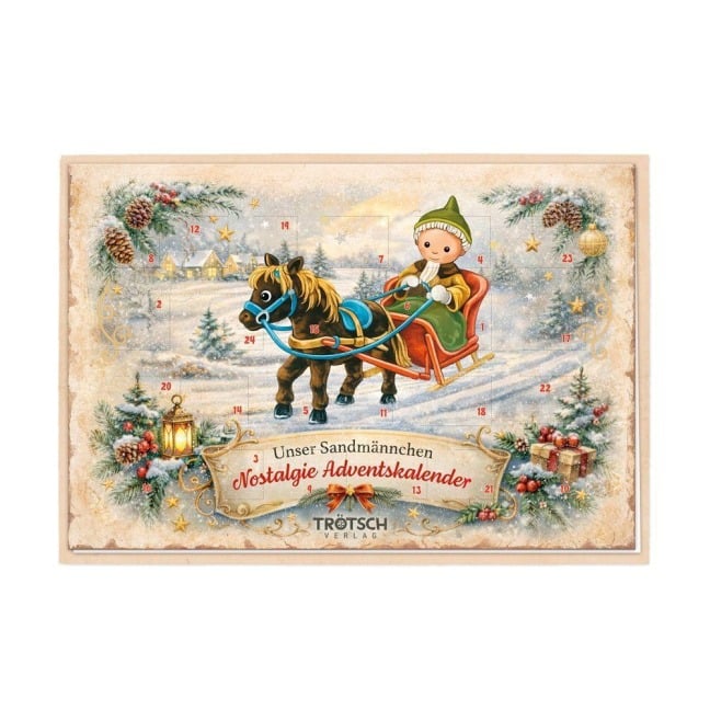 Unser Sandmännchen Adventskalenderkarte Nostalgie - 