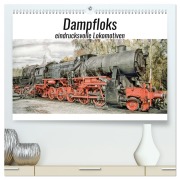 Cover-Bild zum Titel 'Dampfloks - eindrucksvolle Lokomotiven (hochwertiger Premium Wandkalender 2026 DIN A2 quer), Kunstdruck in Hochglanz' von 'Liselotte Brunner-Klaus'