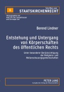 Cover-Bild zum Titel 'Entstehung und Untergang von Körperschaften des öffentlichen Rechts' von 'Berend Lindner'