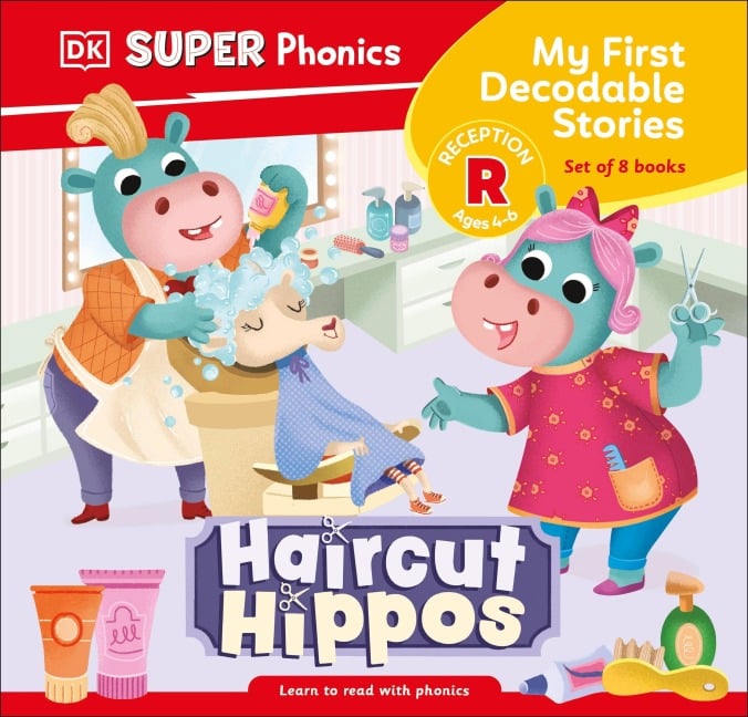 DK Super Phonics My First Decodable Stories Haircut Hippos - Dk