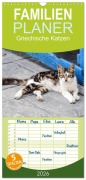 Cover-Bild zum Titel 'Familienplaner 2026 - Griechische Katzen mit 5 Spalten (Wandkalender, 21 x 45 cm) CALVENDO' von 'Christine Lumplecker'