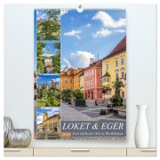 Cover-Bild zum Titel 'LOKET UND EGER Zwei idyllische Orte in Westböhmen (hochwertiger Premium Wandkalender 2026 DIN A2 hoch), Kunstdruck in Hochglanz' von 'Melanie Viola'