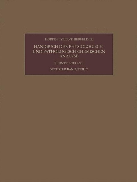 Enzyme - Felix Hoppe-Seyler, Konrad Lang, Günther Siebert, Hans Thierfelder