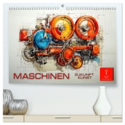 Cover-Bild zum Titel 'Maschinen Zukunft Kunst (hochwertiger Premium Wandkalender 2026 DIN A2 quer), Kunstdruck in Hochglanz' von 'Peter Roder'