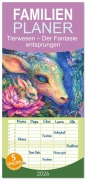 Cover-Bild zum Titel 'Familienplaner 2026 - Tierwesen - Der Fantasie entsprungen mit 5 Spalten (Wandkalender, 21 x 45 cm) CALVENDO' von 'Liselotte Brunner-Klaus'