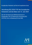 Cover-Bild zum Titel 'Verordnung (EU) 2024/1787 des Europäischen Parlaments und des Rates vom 13. Juni 2024' von 'Europäisches Parlament und Rat der Europäischen Union'