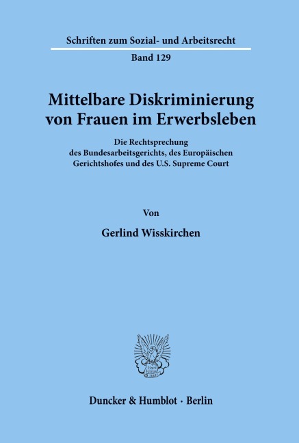 Mittelbare Diskriminierung von Frauen im Erwerbsleben. - Gerlind Wisskirchen