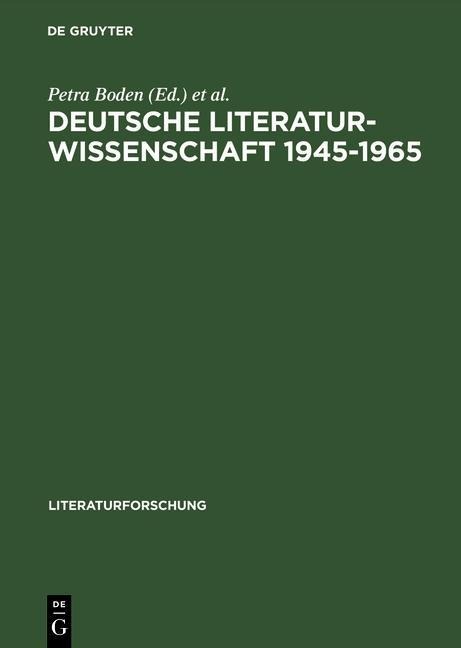 Deutsche Literaturwissenschaft 1945-1965 - 