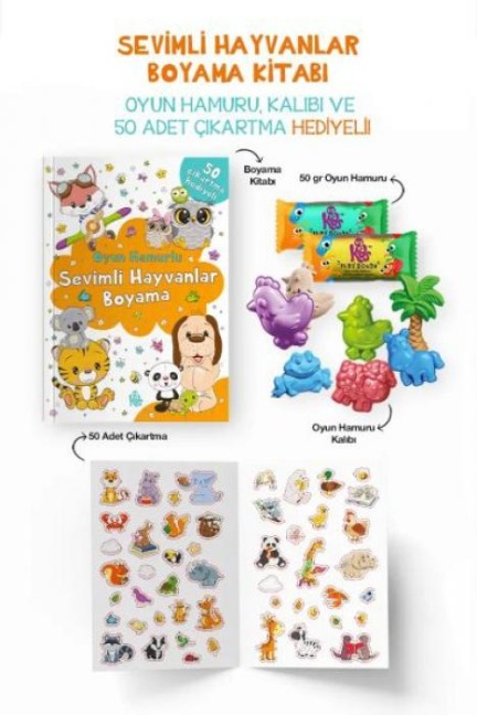 Sevimli Hayvanlar Boyama Kitabi - Bilge Yorulmaz