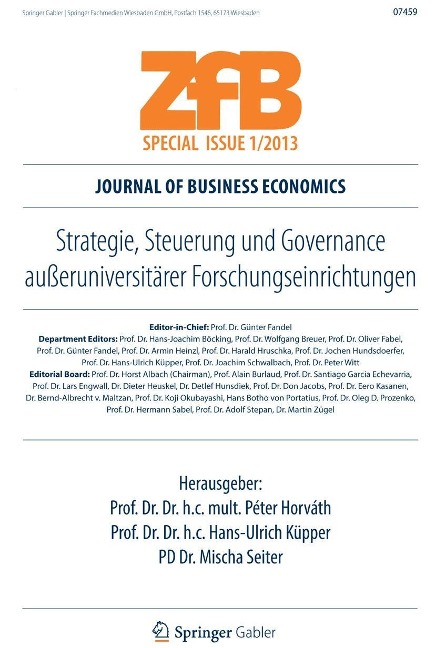 Strategie, Steuerung und Governance außeruniversitärer Forschungseinrichtungen - 